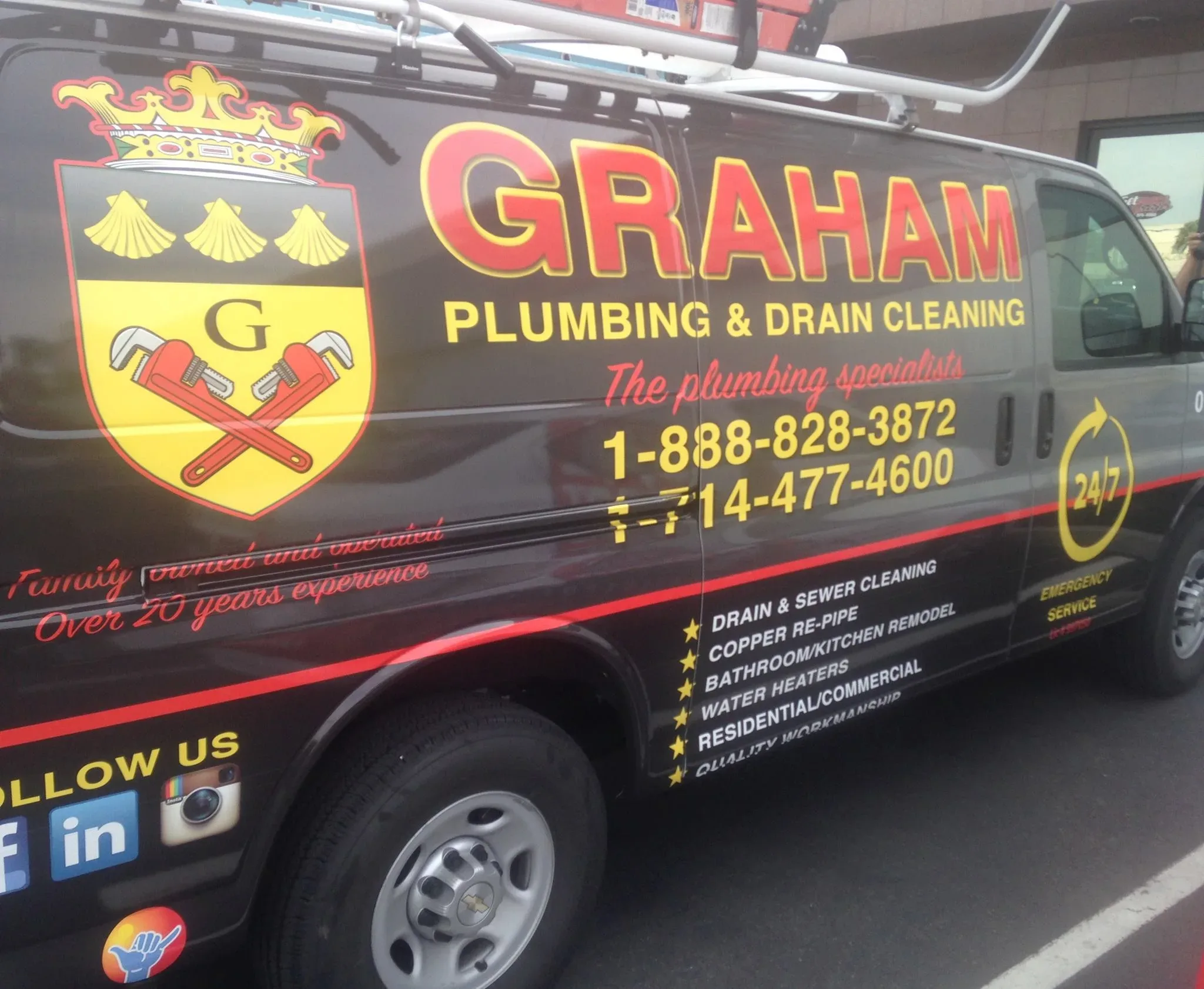 Original OCDIR directory artwork for Graham Plumbing and Drain Cleaning — not a business photograph